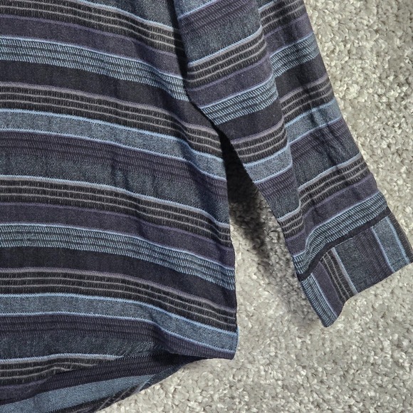 Carbon2Cobalt Men Striped Flannel Button‎ Shirt Size XXLT Fall Layer Outdoor - Picture 2 of 11